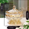 Thố Thuỷ Tinh Pha Lê Mạ Vàng Đựng Bánh Mứt, Kẹo, Hạt Dưa - Loại To Mẫu Mới 10