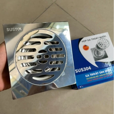 Thoát sàn chống hôi 15x15cm inox304 - Ga nhà tắm không gỉ, giá ưu đãi 99.000đ