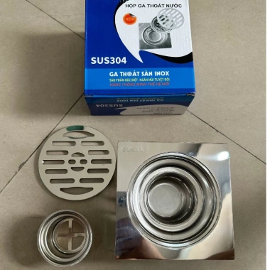 Thoát sàn chống hôi 15x15cm inox304 - Ga nhà tắm không gỉ, giá ưu đãi 99.000đ
