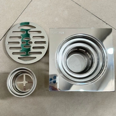 Thoát sàn chống hôi 15x15cm inox304 - Ga nhà tắm không gỉ, giá ưu đãi 99.000đ
