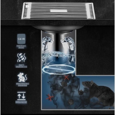 Thoát sàn inox 304 ngăn mùi hôi mặt 12x12 - Chống mùi, bền bỉ, giá ưu đãi 166k