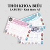 Thời Khóa Biểu A5 Giấy Cứng 300gsm Lịch Học Cute Brain Got Labubu Capybara Học Sinh và Sinh Viên 4