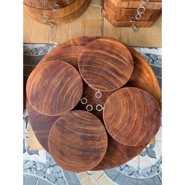 Thớt gỗ nghiến tròn đa kích cỡ, không tâm - Giá chỉ 110.000đ, chất lượng bền bỉ 7