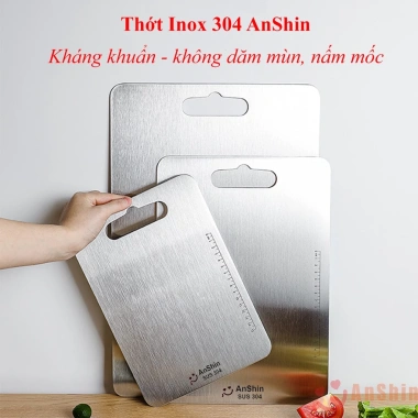 Thớt inox 304 Anshin cao cấp - Kháng khuẩn, khử mùi, giảm giá 250k (Giá gốc 310k) 9