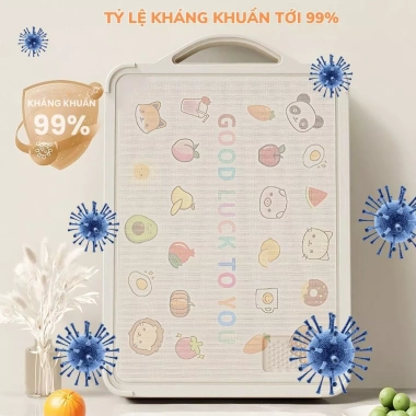 Thớt inox 304 kháng khuẩn 2 mặt COPCOP Mặt nhựa lúa mạch + inox, chỉ 300.000VND