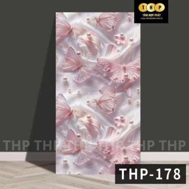 THP-50 & THP-178 Tấm Dán Tường Bướm Hồng 3D Ngọc Trai - Thiết Kế Mới, Giá 375.200₫ 2