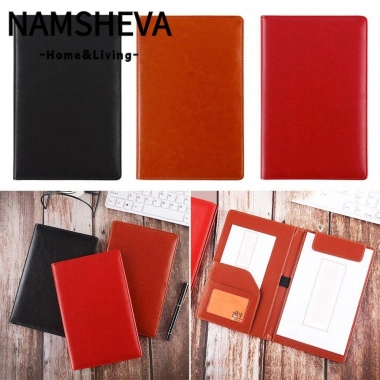 Thư mục A5 NAMSHEVA PU chống nước, khe cắm thẻ, kẹp tài liệu - 138.348₫