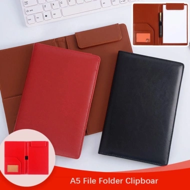 Thư mục A5 NAMSHEVA PU chống nước, khe cắm thẻ, kẹp tài liệu - 138.348₫