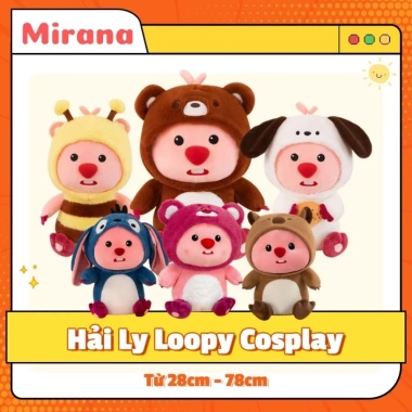 Thú nhồi bông Hải Ly Loopy cosplay siêu mềm mịn êm ái - Gấu bông cao cấp Mirana, quà tặng dễ thương 100k