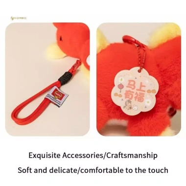 Thú Nhồi Bông Ngựa Dễ Thương Móc Khóa Pony Keychain Phụ Kiện Quà Tặng Năm Mới 5