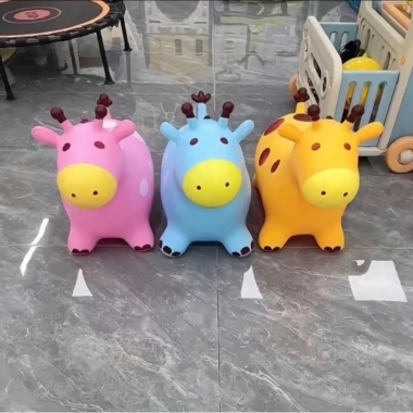 Thú Nhún Bơm Hơi Đẹp, Có Nhạc, Tải Trọng 30kg, Đủ Màu - Giá 139.000 VNĐ 2