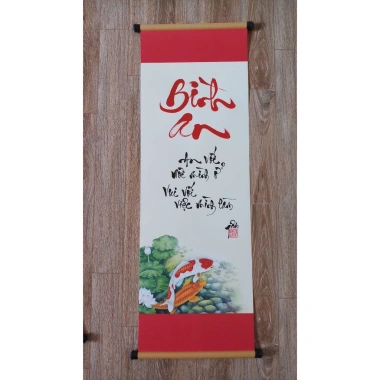 Thư pháp chữ Bình An đẹp viết tay - Giá rẻ, kích thước 27x80cm, còn 79.000₫