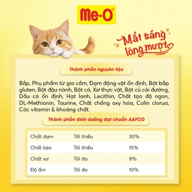 Thức ăn Me-O hạt 1,1kg chống búi lông cho mèo - Tặng nón BH HĐ299k - 125.100₫