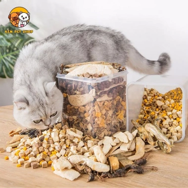 Thức ăn mèo hộp gà, viên thịt, đông khô sấy - Mix đa dạng, giảm giá 18% chỉ 82.000₫ 3