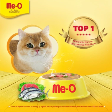 Thức ăn mèo Me-O Delite Pate 80gr - Nhiều vị, tặng nón BH HĐ299k, chỉ 31.500₫