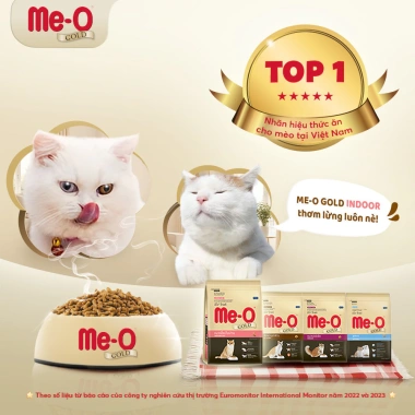 Thức ăn mèo Me-O Gold hạt 400gr dinh dưỡng chuyên biệt, giá ưu đãi 78.300 đồng