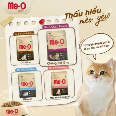 Thức ăn mèo Me-O Gold Persian 100g Chống búi lông, Quà Tặng Không Bán, 200.000 VND