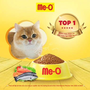 Thức ăn mèo Me-O hạt cá hồi 1,1kg - Tặng nón BH HĐ299k, giá ưu đãi 125.100₫