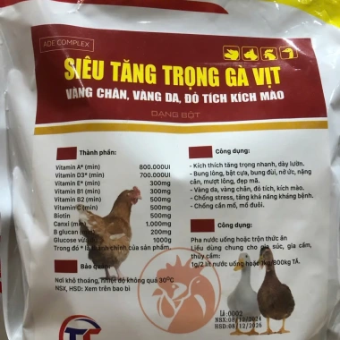 Thức ăn tăng trọng, vỗ béo gà vịt 1kg - Dinh dưỡng cao, tăng cân nhanh, giá ưu đãi 102.080 VND 3