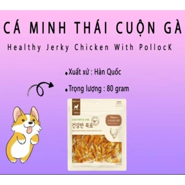 Thức ăn vặt KPET FOOD cho chó - Vịt, Gà cuộn, Cá Minh Thái 80g giảm còn 150.000đ 2