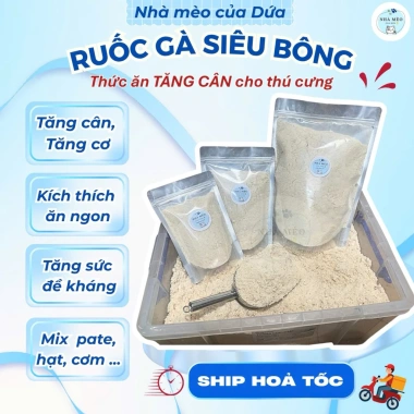 Thức ăn xay nhuyễn RUỐC GÀ trộn hạt, pate, cơm - Tăng cân chó mèo 46.305₫ Thức ăn xay nhuyễn RUỐC GÀ trộn hạt, pate, cơm - Tăng cân chó mèo 46.305₫