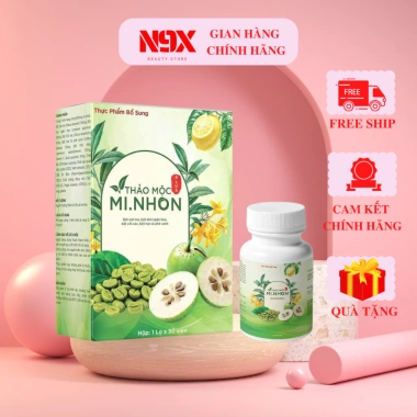 Thực phẩm bổ sung thảo mộc MI.NHON chính hãng - Giữ dáng, eo thon, hộp 30 viên, giảm giá 663.000đ