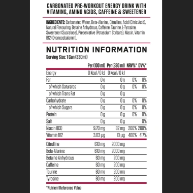 Thức Uống Năng Lượng 12 Lon 330ml abe pre-workout - Giá ưu đãi 660k