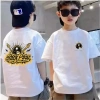 Thun áo trẻ 3-13 tuổi, lớn nam nữ, tròn cổ mùa hè, giảm giá - chỉ 143.332đ 2