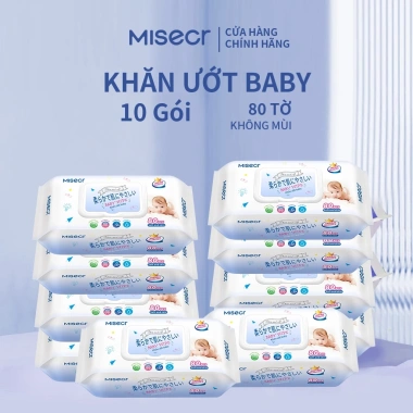 Thùng 1 gói Khăn ướt cao cấp Misecr không cồn không mùi Giá 50.000đ cho mẹ và bé 2 Thùng 1 gói Khăn ướt cao cấp Misecr không cồn không mùi Giá 50.000đ cho mẹ và bé 2