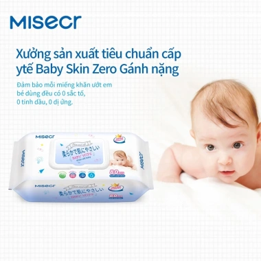 Thùng 1 gói Khăn ướt cao cấp Misecr không cồn không mùi Giá 50.000đ cho mẹ và bé 4 Thùng 1 gói Khăn ướt cao cấp Misecr không cồn không mùi Giá 50.000đ cho mẹ và bé 4