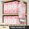 Thùng 10 Bịch Giấy Ăn Rút Treo Tường SIPIAO Hoa Mẫu Đơn Tím 4 Lớp Kèm Móc Treo 1.000 Tờ Giá 119k 5
