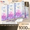 Thùng 10 Bịch Giấy Ăn Rút Treo Tường SIPIAO Hoa Tím 4 Lớp 1.000 Tờ + 4 Móc