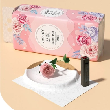 Thùng 10 Bịch Giấy Rút SIPAO Hoa Hồng 4 Lớp Có Móc Treo Siêu Tiện Lợi Giá 75.000đ 2