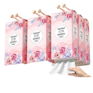 Thùng 10 Bịch Giấy Rút SIPAO Hoa Hồng 4 Lớp Có Móc Treo Siêu Tiện Lợi Giá 75.000đ 10