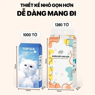 Thùng 10 bịch giấy treo đa năng TopGia – Khăn rút 4 lớp 1.000 tờ, tặng 3 móc treo, giá 169.000₫