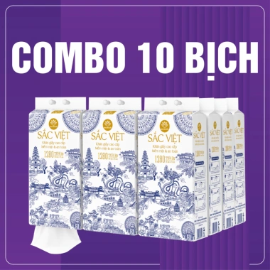 Thùng 10 Bịch Giấy Treo Tường Sắc Việt 4 Lớp Mềm Mịn Bột Gỗ Tự Nhiên 100% 10
