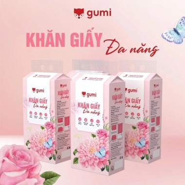 Thùng 10 bịch khăn giấy Gumi 4 lớp mềm mịn, bột gỗ tự nhiên, an toàn, tặng 3 móc treo – 207.000 VND
