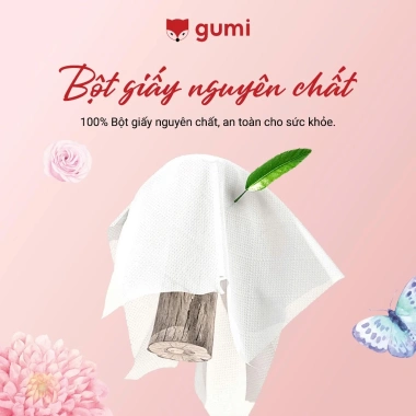 Thùng 10 bịch khăn giấy Gumi 4 lớp mềm mịn, bột gỗ tự nhiên, an toàn, tặng 3 móc treo – 207.000 VND 3