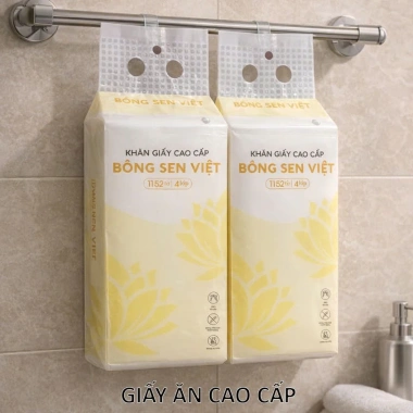Thùng 10 bịch Khăn Giấy Rút Treo Tường Bông Sen Việt Cao Cấp - Giá chỉ 65.000đ