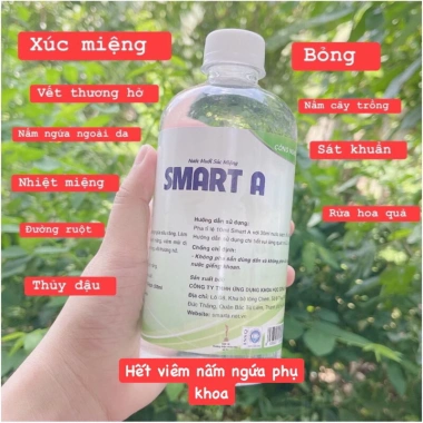 Thùng 10 chai SMART A Dung dịch Anolyte khử khuẩn tay, da, thiên nhiên giá 119k 7