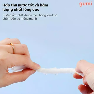 Thùng 10 gói khăn uớt 80 tờ Gumi không cồn, không parabens, cao cấp, mềm mại, an toàn cho bé - Giá ưu đãi 165.000 VND 2