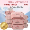 Thùng 10 gói khăn ướt Gummi 80 tờ không cồn, không parabens cho bé - 55.000 VND