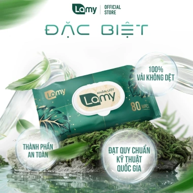 Thùng 10 gói Khăn ướt Lamy 80 tờ không mùi, an toàn cho bé - Giá ưu đãi 149.000 VND 4