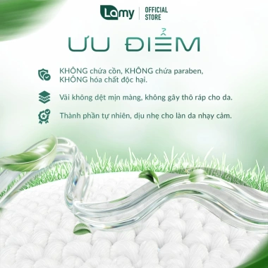 Thùng 10 gói Khăn ướt Lamy 80 tờ không mùi, an toàn cho bé - Giá ưu đãi 149.000 VND 6