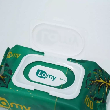 Thùng 10 gói khăn ướt Lamy không cồn, không parabens, cao cấp 100 tờ - Giá 159.000đ 5