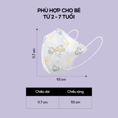 Thùng 100 chiếc Khẩu trang y tế 6D kháng khuẩn, chống bụi mịn cho bé AN TÂM chính hãng 62.000₫ 3 Thùng 100 chiếc Khẩu trang y tế 6D kháng khuẩn, chống bụi mịn cho bé AN TÂM chính hãng 62.000₫ 3