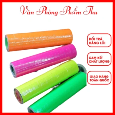 Thùng 100 Cuộn Giấy Bấm Giá - Giấy Dán Giá Trắng Máy Bắn Giá 425.000 VND