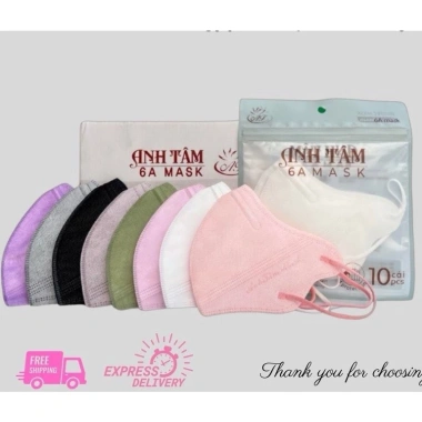 Thùng 100 khẩu trang 6A Anh Tâm kháng khuẩn 4 lớp, chống bụi mịn, chống nắng - 27,198₫