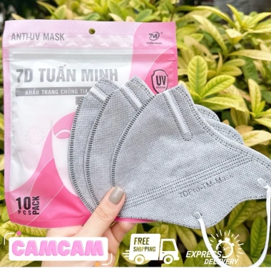 Thùng 100 khẩu trang 7D Tuấn Minh kháng khuẩn, chống nắng - Giá chỉ 31.458₫ 8