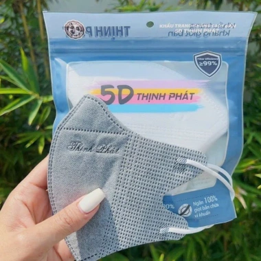 Thùng 110 chiếc Khẩu trang 5D kháng khuẩn, dùng 1 lần, thịnh phát - Giá ưu đãi 51.500đ